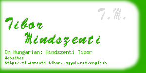 tibor mindszenti business card